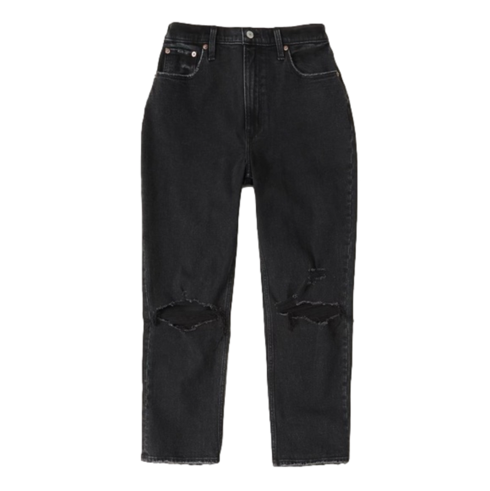 NWT Abercrombie & Fitch Curve Love Ultra High Rise Ankle Straight Jean 29XS
